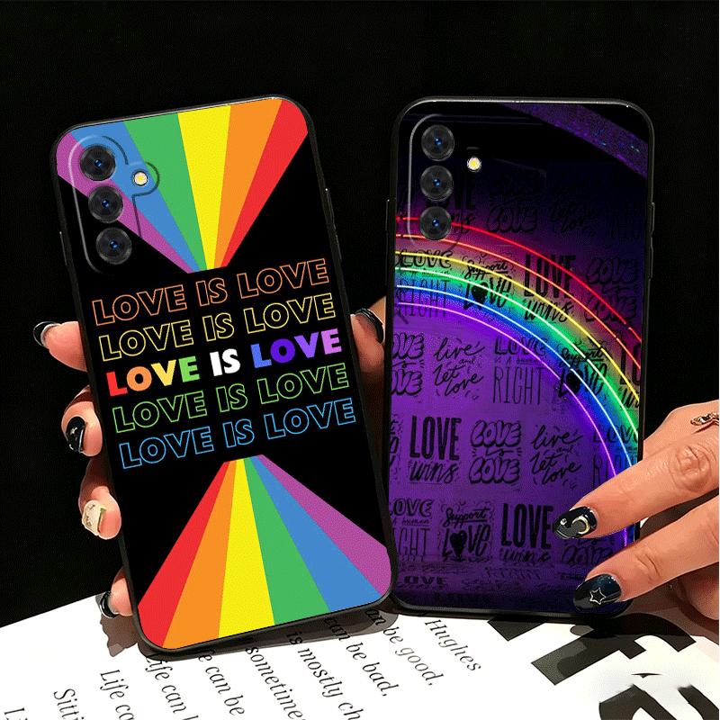 LGBT Rainbow Love Is Love Soft Phone Case for Samsung A17 A37 A57 A16 A26 A36 A56 A15 A25 A35 A55 A14 A24 A34 A54 A13 A23 A33 A5