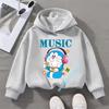 Doraemon children's hooded sweatshirt for boys, girls' casual top with cartoon print,long-sleeved,suitable for autumn and winter