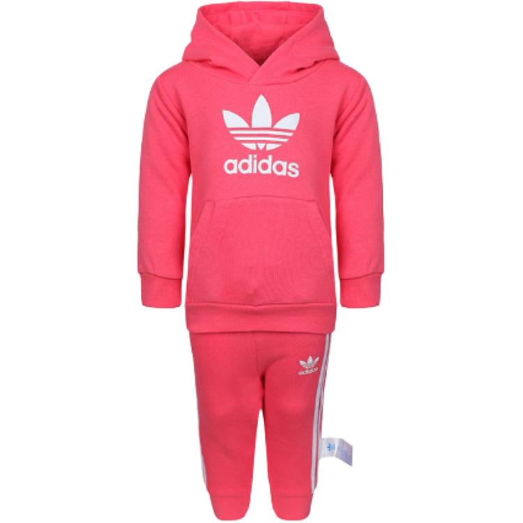 Adidas Originals Trefoil Hoodie Casual Sportswear Pink Infant And Toddler FR3831 80