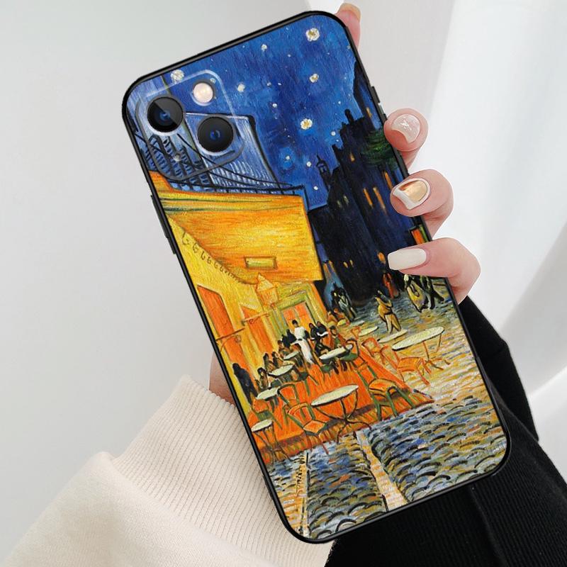Van Gogh Starry Sky Phone Case For iPhone 17 Pro Max 14 13 12 11 15 16 Pro Max mini 16 15 Plus 16e 17 Air Cover