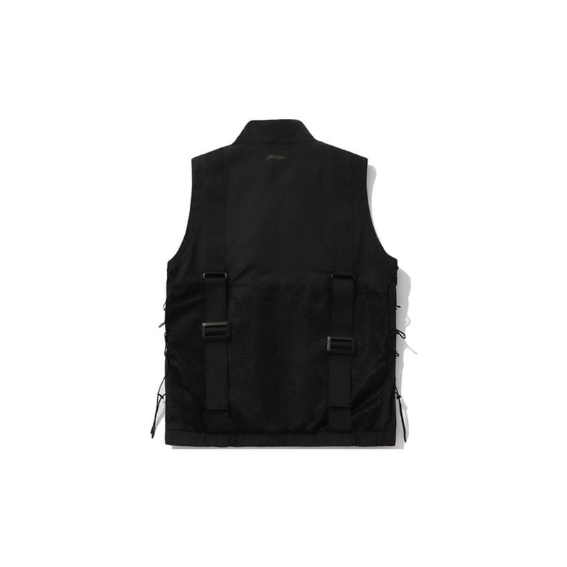 Li Ning CF Series Functional Multi-Pocket Vest Unisex Vests Black AMDQ023-1