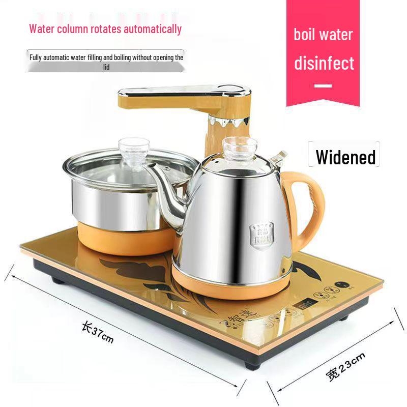 Automatic Water-Filling Tea Set with Induction Cooker: Teapot, Tray, and Kettle for Living Room