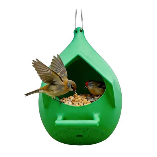 

Зимовий підвісний годівничка для птахів Будиночок-гніздівля у формі краплі води Зовнішня годівничка для птахів Пташина хатинка для диких птахів Декор для двору, саду, патіо зелений