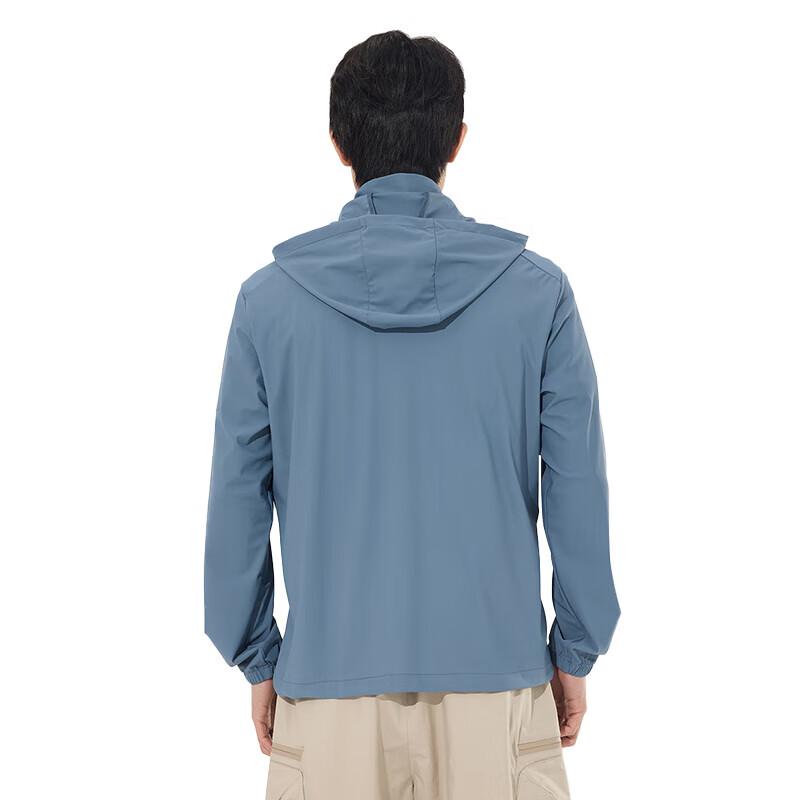 Tri-polar Men's Outdoor Sun Protective Jacket with Detachable Hood