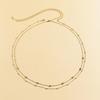 Chains Sexy Double Layer Adjustable Handmade Round Sequins Decorate Anti-rust Women Vintage Minimalism
