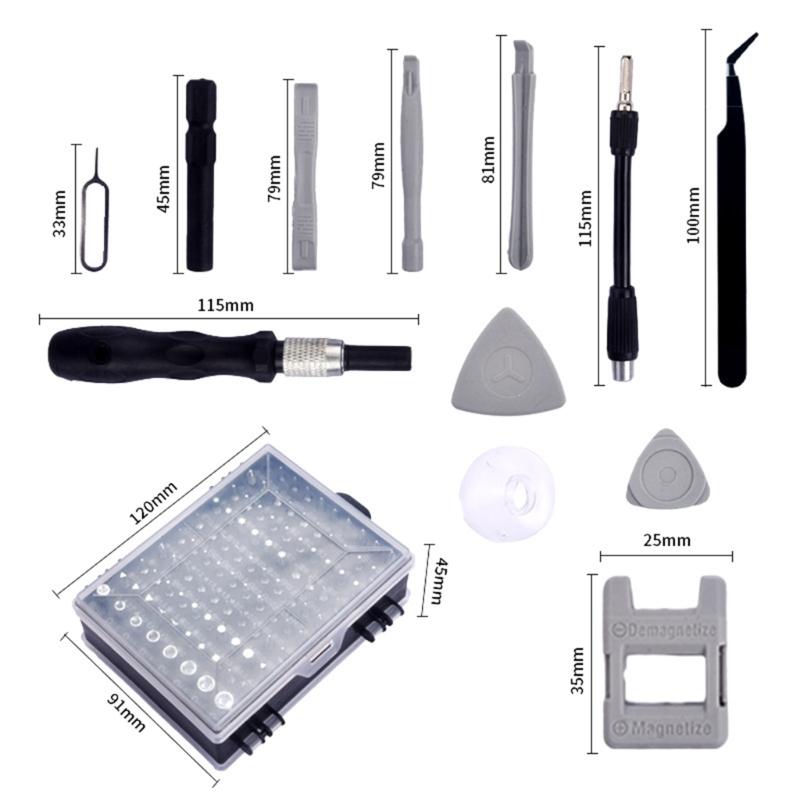 Multipurpose 115 In 1 Magnetic Screwdriver Set With Storage Case Professional Repair Tool Set For Electronics Watches