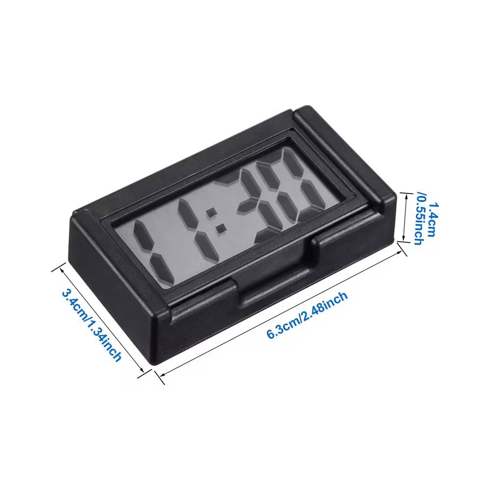 Mini Digital Clock Car Dashboard Clock Auto Car Truck Dashboard Time Vehicle Electronic Self-Adhesive Bracket Stand Clocks