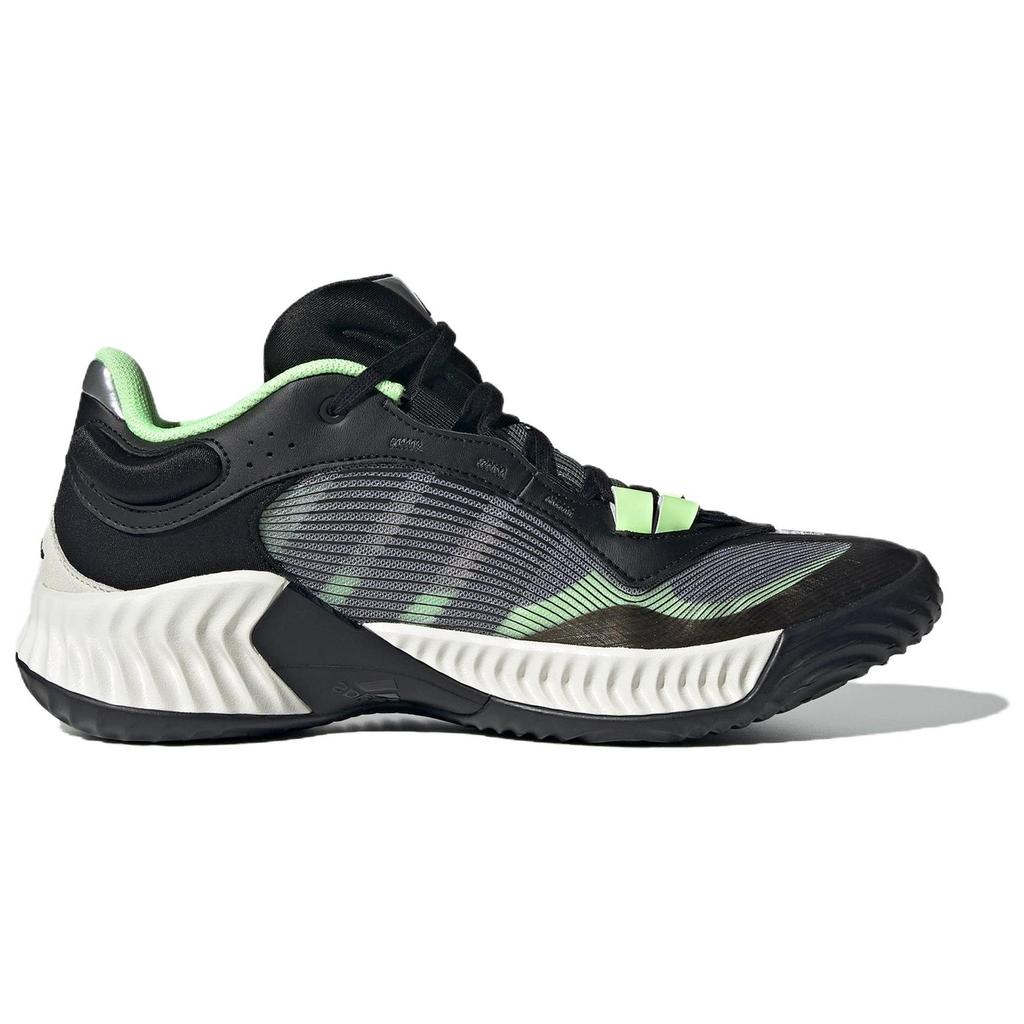 adidas Pro Ventilate Low Shock Absorption Durable Low-Top Basketball Shoes Unisex Sneakers Black JH5838