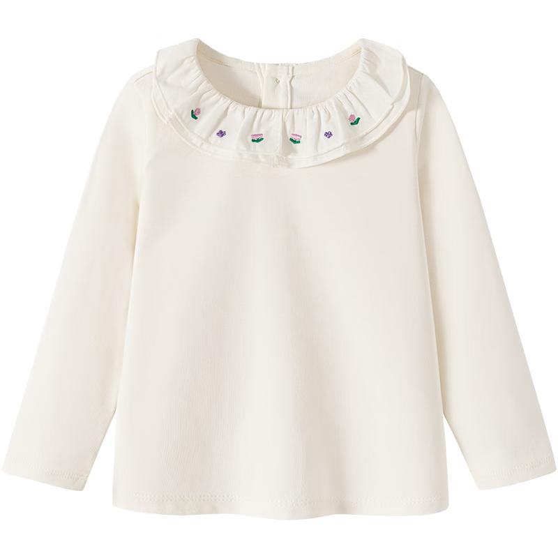 Детская футболка с длинным рукавом Minibala для девочек, 3A, антибактериальная, с воротником-куклой 110