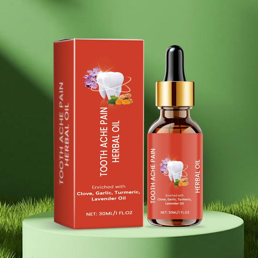 Tannsmerter Smerte Urteolje Tannpinelindring Serum Urte Smertelindring Hevelse Kjølig Beroligende Munnpleie Serum Olje 30ml