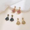 Women's Fashion Five-Pointed Star Christmas Tree Earrings: Light Luxury & Sweet Temperament