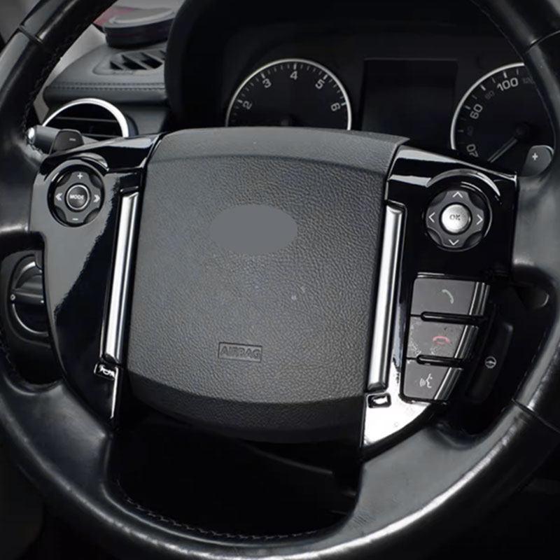 Für Land Rover Freelander 2 2013 2014 2015 ABS Hochglanz Schwarz Auto Innenraum Lenkrad Knopf Rahmen Abdeckung Zierleiste