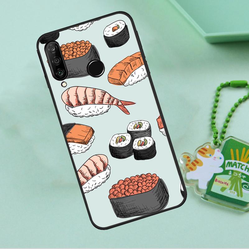 Pizza Sushi Food Donuts For Huawei Nova 8i 11i 12i 12s 9 10 SE Y90 Y60 Y70 Y72 Y61 Y91 P20 P30 P40 Lite P60 Pro Case