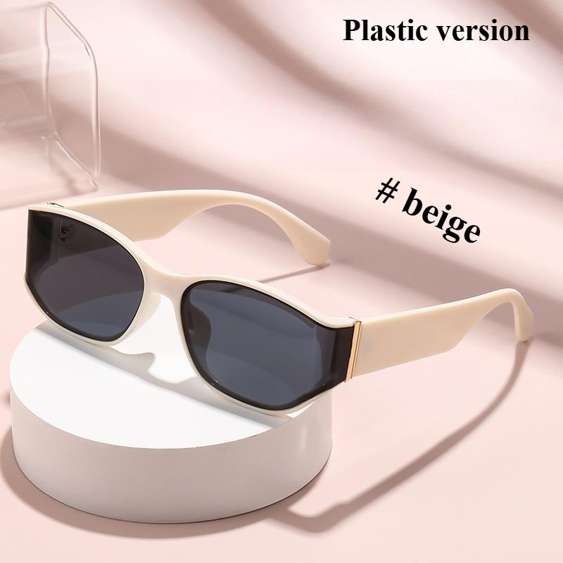 Conjoined Large Frame Sunglasses Metal Eyeglass Frame Advanced Sunglasses Bicycle Windproof Riding Sunglasses