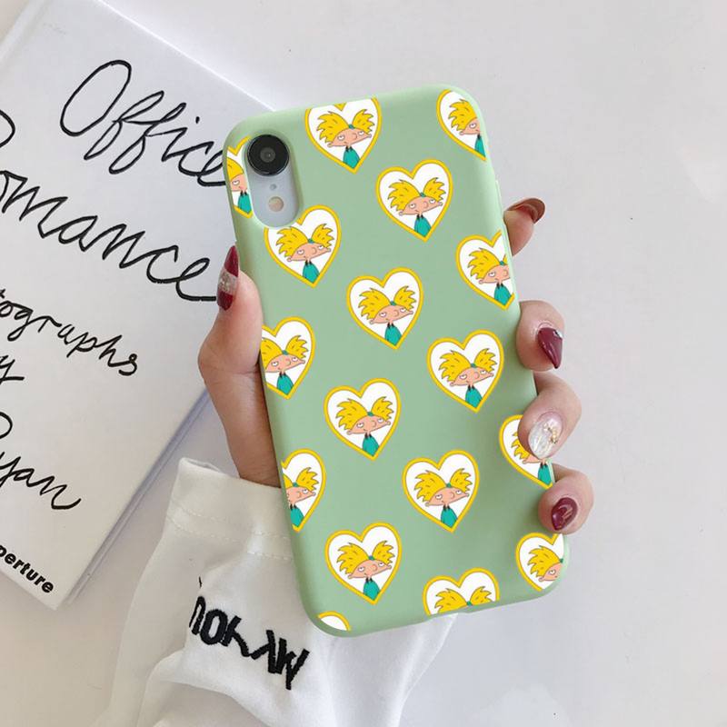 

Hey Arnold Helga cute funny cartoon Phone Case Soft Solid Color for iPhone 11 12 13 mini pro XS MAX 8 7 6 6S Plus X XR iphone 13