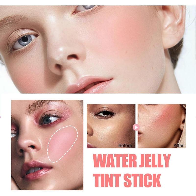 Milk Cooling Water Jelly Tint, Water Jelly Tint Stick, Milk Jelly Tint Jelly Blush Stick, Sheer Lip & Cheek Stain Buildable Watercolor Finish