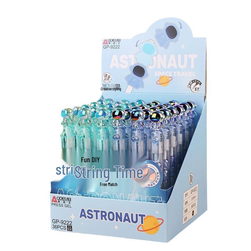 36-Piece Fun DIY Clickable Black Pens, 0.5mm, Creative Interlocking Design for Students