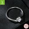 Exquisite Love Moissanite Ring Wedding Ring, Elegant Line Love S925 Sterling Silver Ring