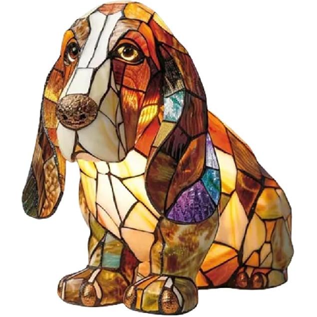 Atlodas Cat Lamp, Cats Stained Resin Tabletop Night Light, Cats Series Art Night Light, Cat Stained Glass Lamp, 3D Cute Pet Themed LED Table Lamps,