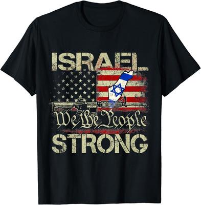 Io Sto Con Israele USA Bandiera Americana Bandiera Israeliana Supporto T-Shirt Unisex