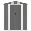 3147445 vidaXL Abri de jardin Gris clair 192x772x223 cm Acier galvanisé