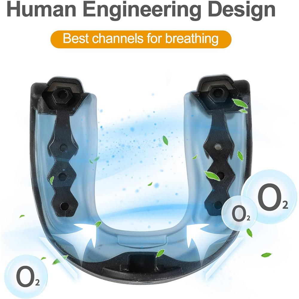 2 ks Fotbalový chránič zubů s popruhem pro fotbal, box, lakros a hokej