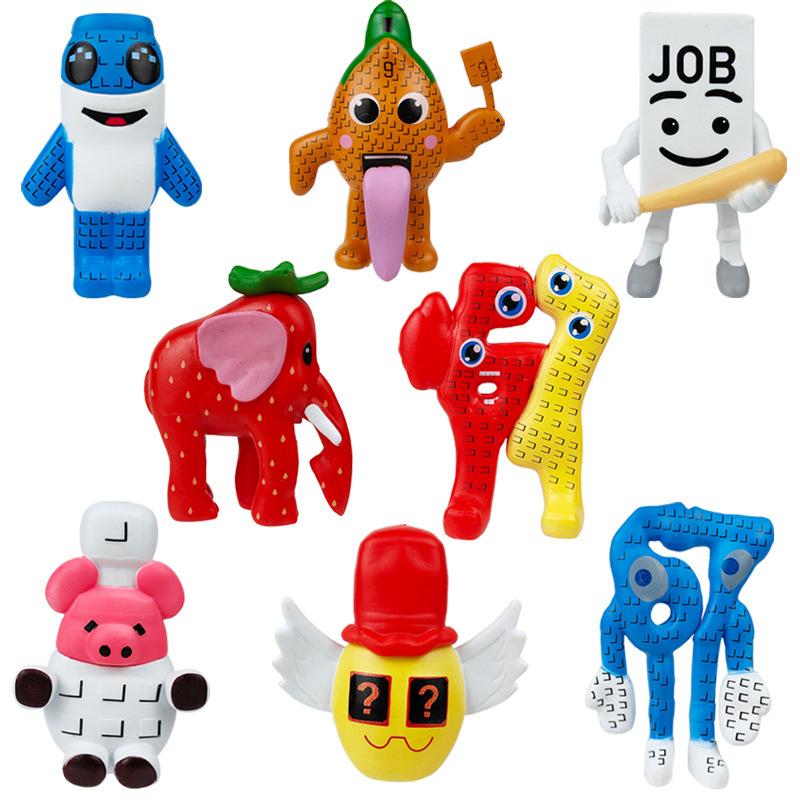 Steal A Brainrot Action Figure Ornaments 67 House 9 Job Strawberry Elephant Kawaii Desktop Decoration Fans Kids Christmas Gifts