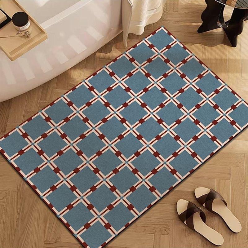 

Bathroom Floor Mat Soft Cushion Dirt Resistant Toilet Absorbent Anti Slip Wear-resistant Foot Mat 50*80cm