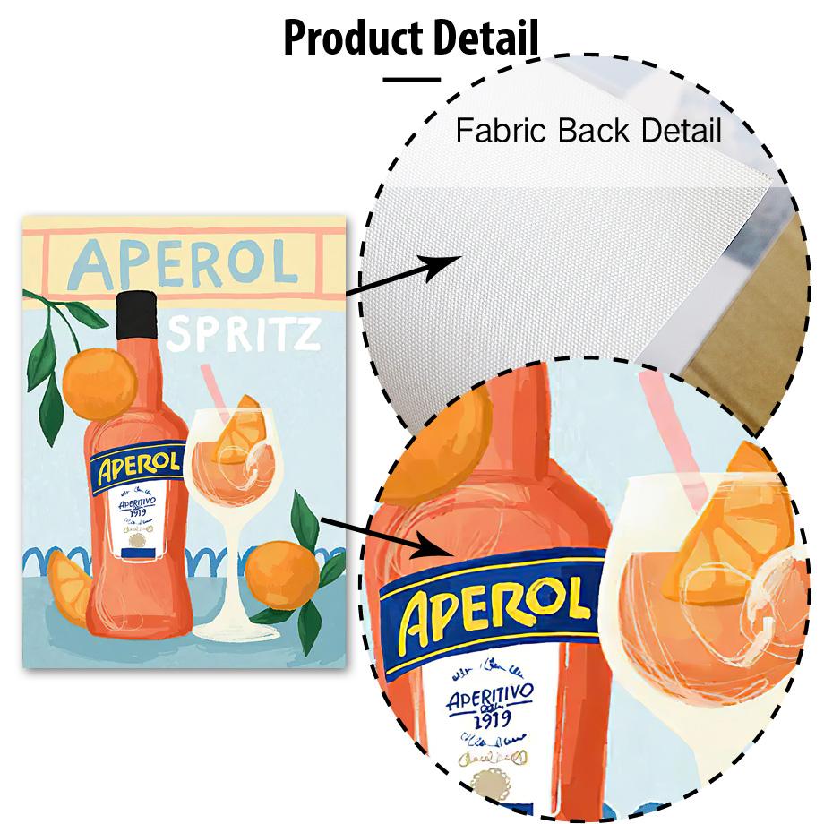 Koktejl Color Block Ručně malovaný Mojito Nástěnné umění Plátno Malba Plakáty a Tisky Severský Obývací pokoj Domácí Dekorace Nástěnná malba