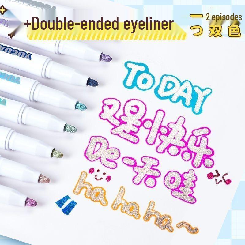 Dual-Outline Sandwich Glitter Highlighter for Journals and Handmade Drawings