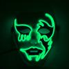 Máscara de Cosplay Asesino de Halloween Danza de Fantasmas Disfraces de Miedo Decoración Máscara Brillante Aterradora Máscara LED Thriller Máscara de Diablo Para Hombres