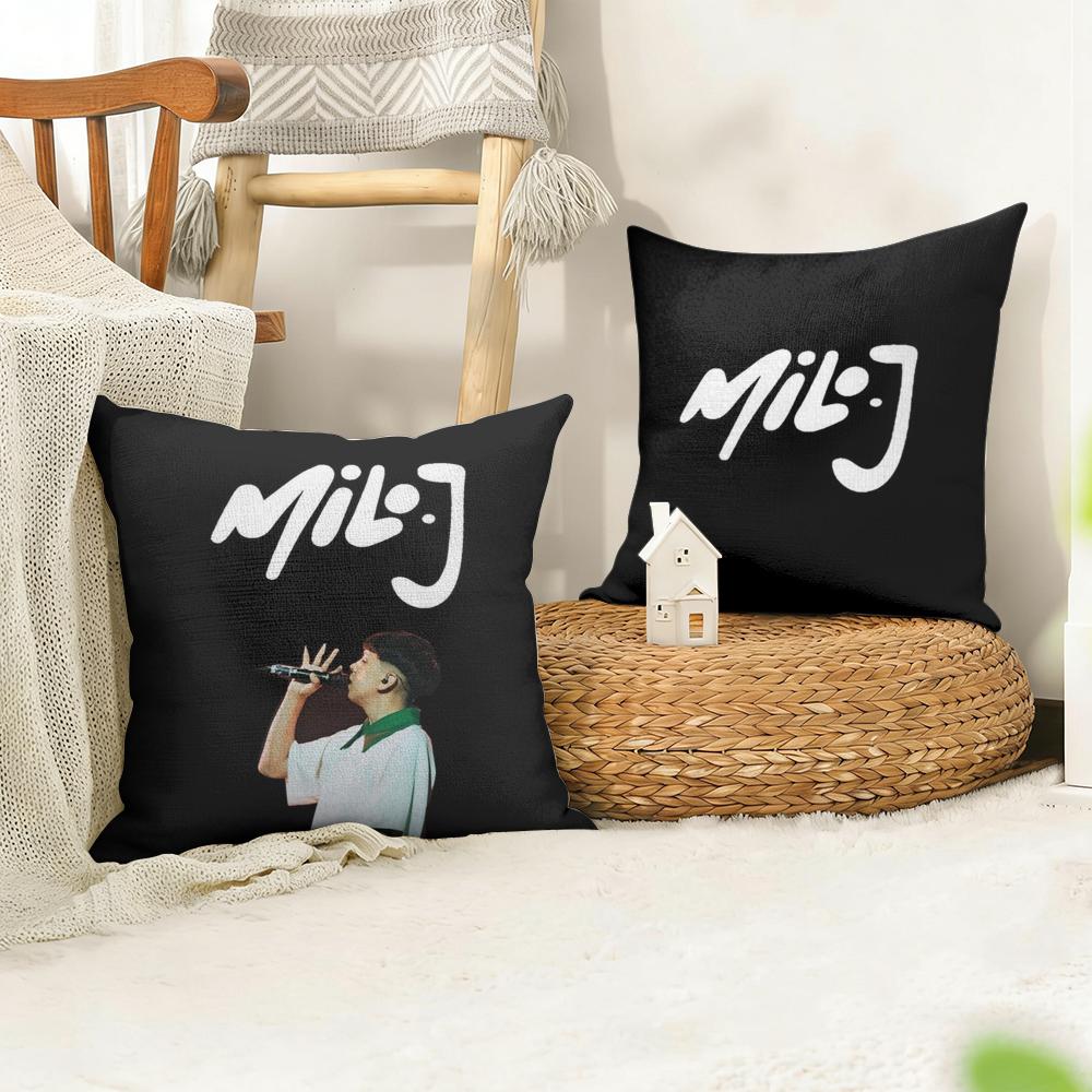 Argentinian MMilo j Rapper Cushion Cover Natural Linen Organic Fabric DoubleSided Printing Sofa Home Decor Gift Pillow Case