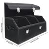 Black Leather Compartment Boot Storage Organizer Tool Car Storage Bag Car Trunk Organizer Storage Box Car Accessories Waterproof