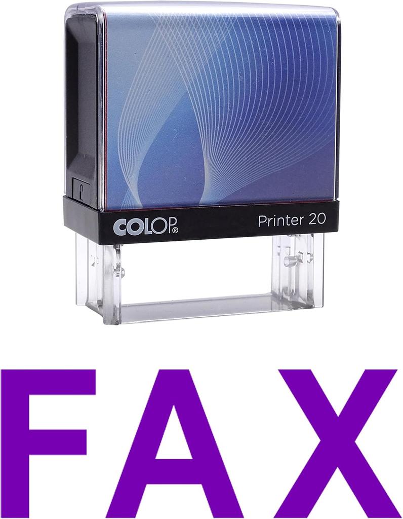 FAX Self Inking Rubber Stamp Custom Colop Office Stationary P20 Mini Stamper