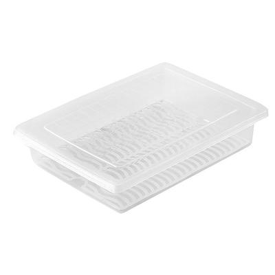 Fridge Food Box Transparent Rectangular Versatile Food Storage Container with Lid for Home