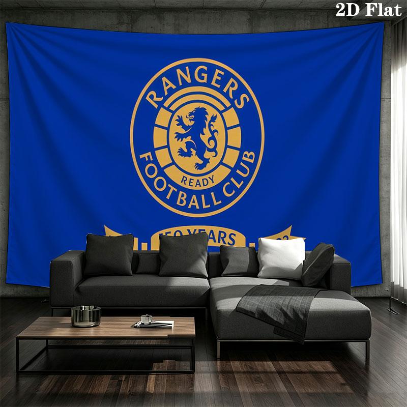 Rangers FC Wall tapestry, aesthetic printed fabric blanket, suitable for bedroom, living room, and home decor.