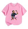 Kids Boys Girls 100% Cotton Crew Neck Short Sleeve T-Shirt, Stylish Football Player Print Casual Sports Tee, Soft Breathable Daily Tops for Children Y