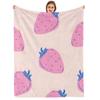 Dusty Pink Gingerbread Bow Anime Cartoon Flannel Blanket Soft Warm Throw for Bedroom Sofa Car Kids Holiday Gift