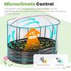 Raised Garden Bed with Cover Galvanized Oval Planter Garden Box Outdoor for Gardening Vegetables Flowers White 4x3x1 ft