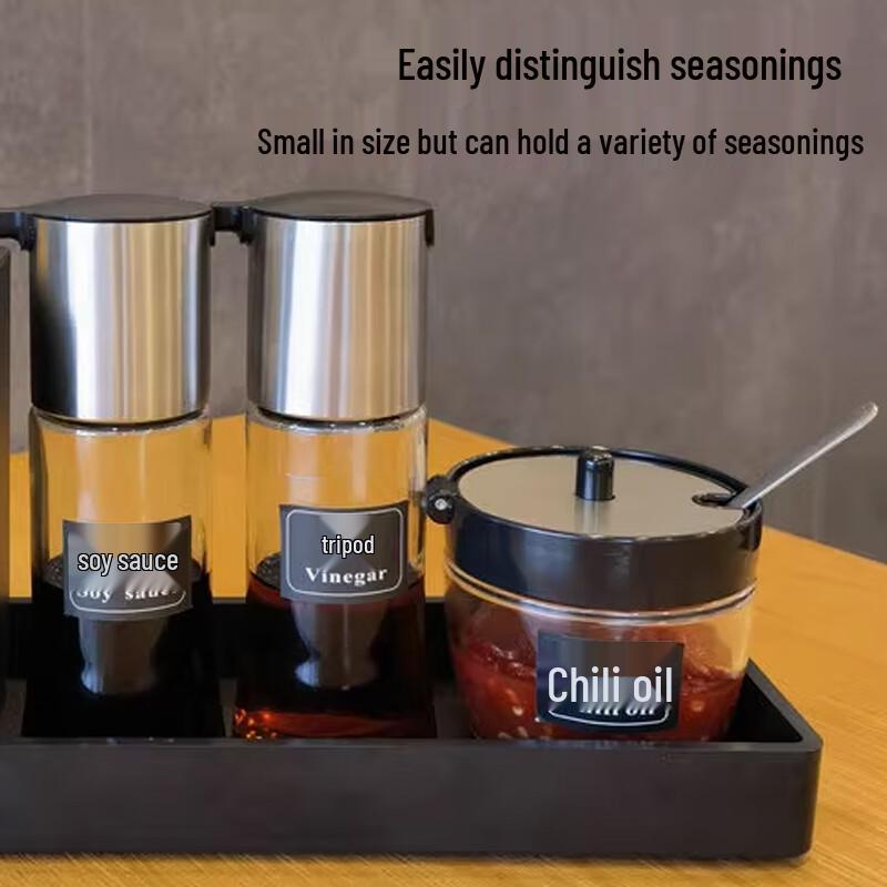 Modern 3-Tier Tabletop Condiment & Chopstick Organizer Set