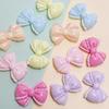 100Pcs Mixed Colors Bowknot Theme Resin Flatback Cabochons Cute Bow Tie Slime Charms for DIY Jewelry Scrapbooking Craft