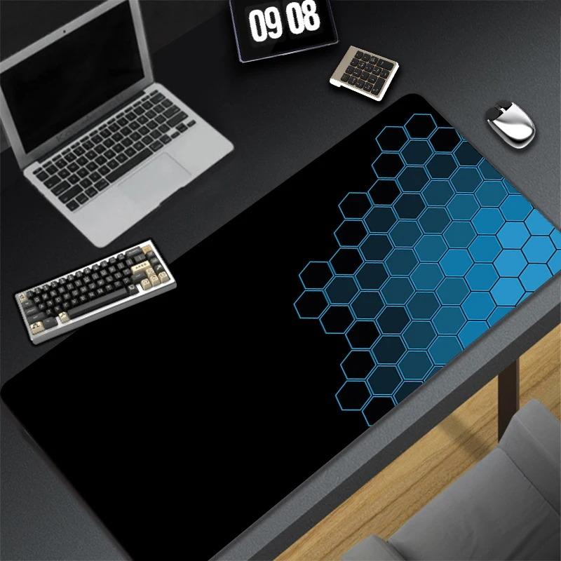 Simple Black White Checkered Mouse Pad Large Rubber Non-slip Keyboard Pad Locking Edge Office Computer Laptop Gaming Accessories
