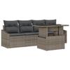 VidaXL Ensemble de Canapé de Jardin 5 Pièces avec Coussins Gris Poly Rotin 3357642
