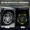 Fashion Car Wheel Hub Reflective Stickers Tire Rim Luminous Car Accessories For KIA sportage ceed sorento cerato optima picanto rio soul k3 k5