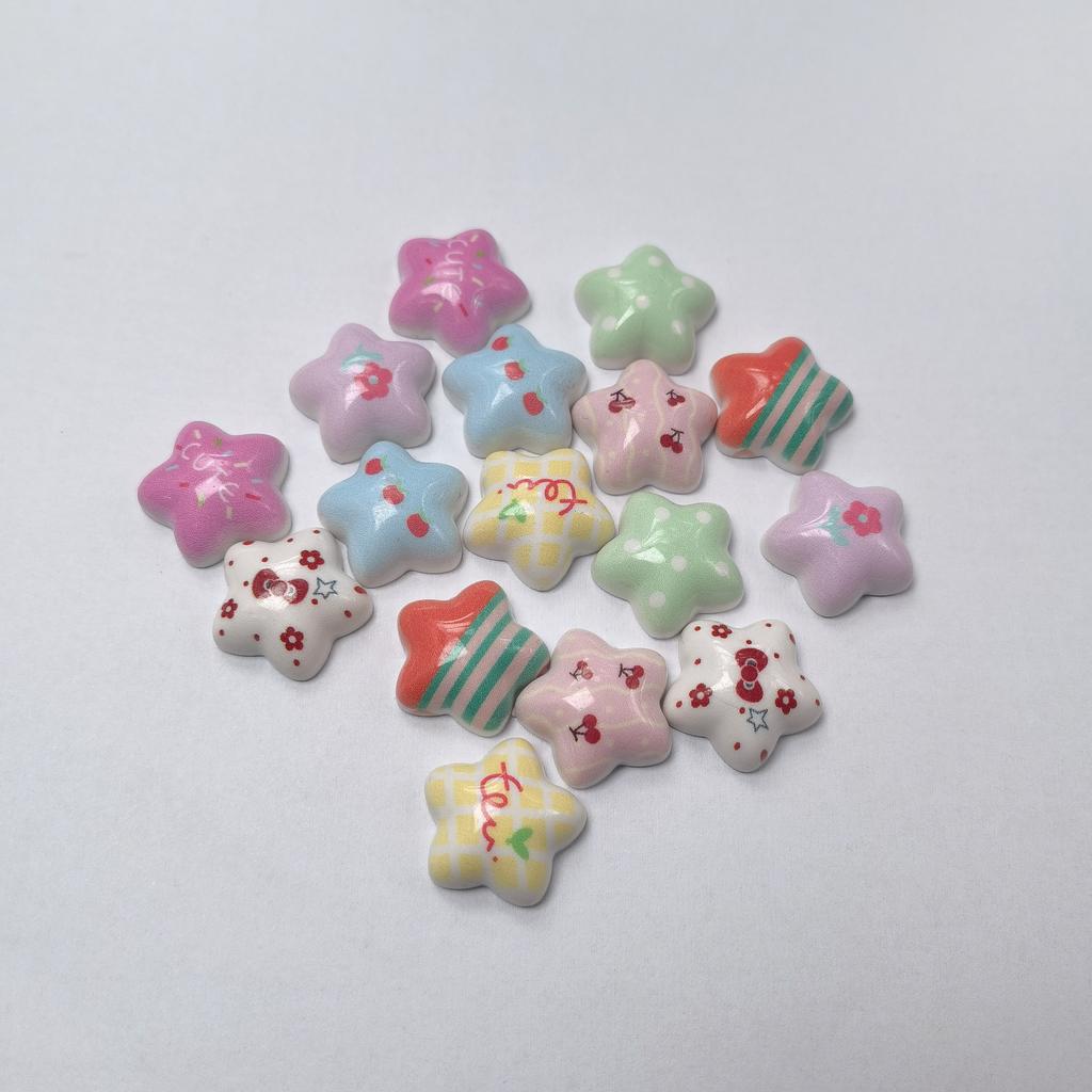 100 Pcs 2026 Valentine's Day New Cute Star Flatback Resin Cabochon Scrapbooking Diy Jewelry Children Gift Hairpin Accessories