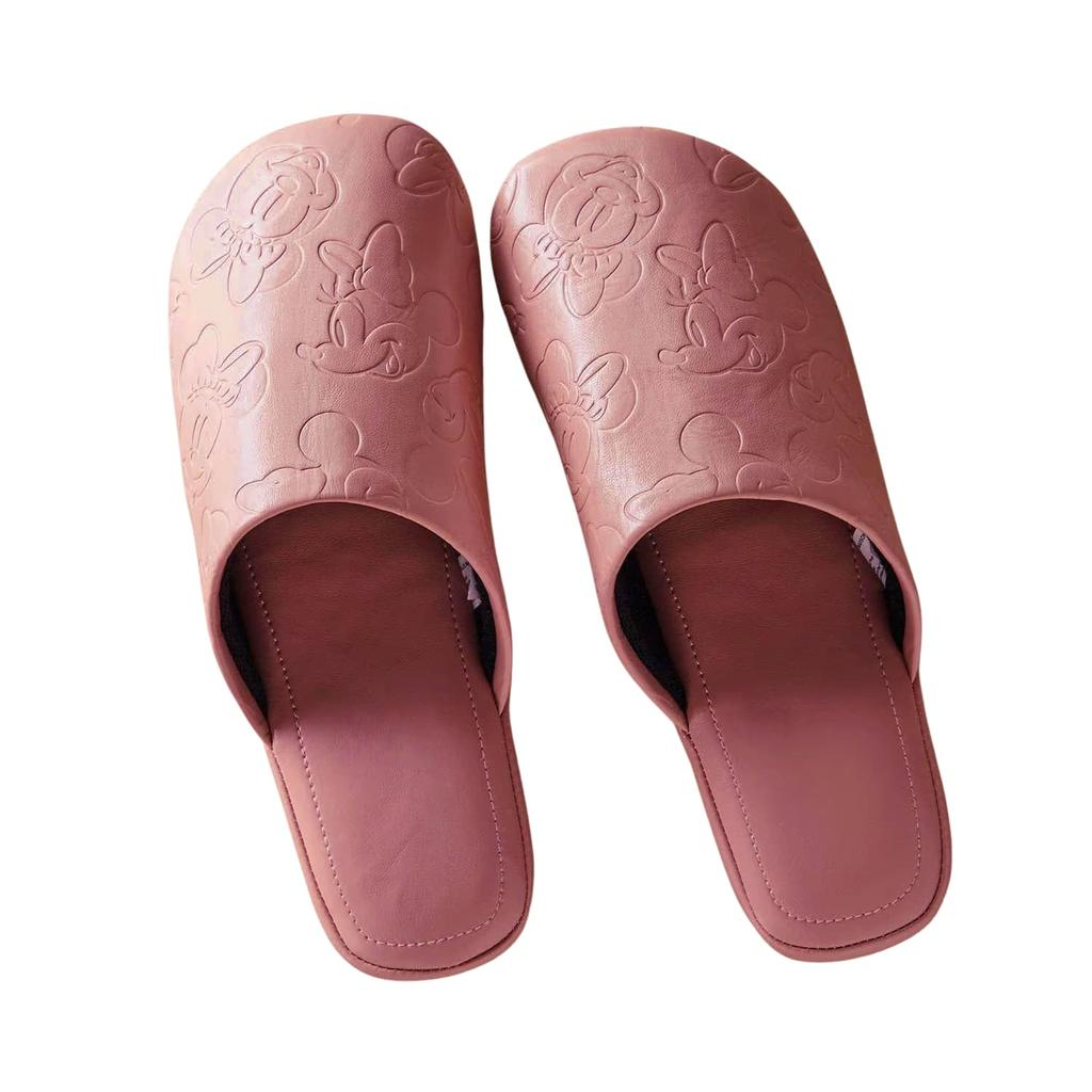 Belle Maison Disney Minnie Mouse Indoor Synthetic Size L Slippers, Washable, Use, Leather, Embossed,