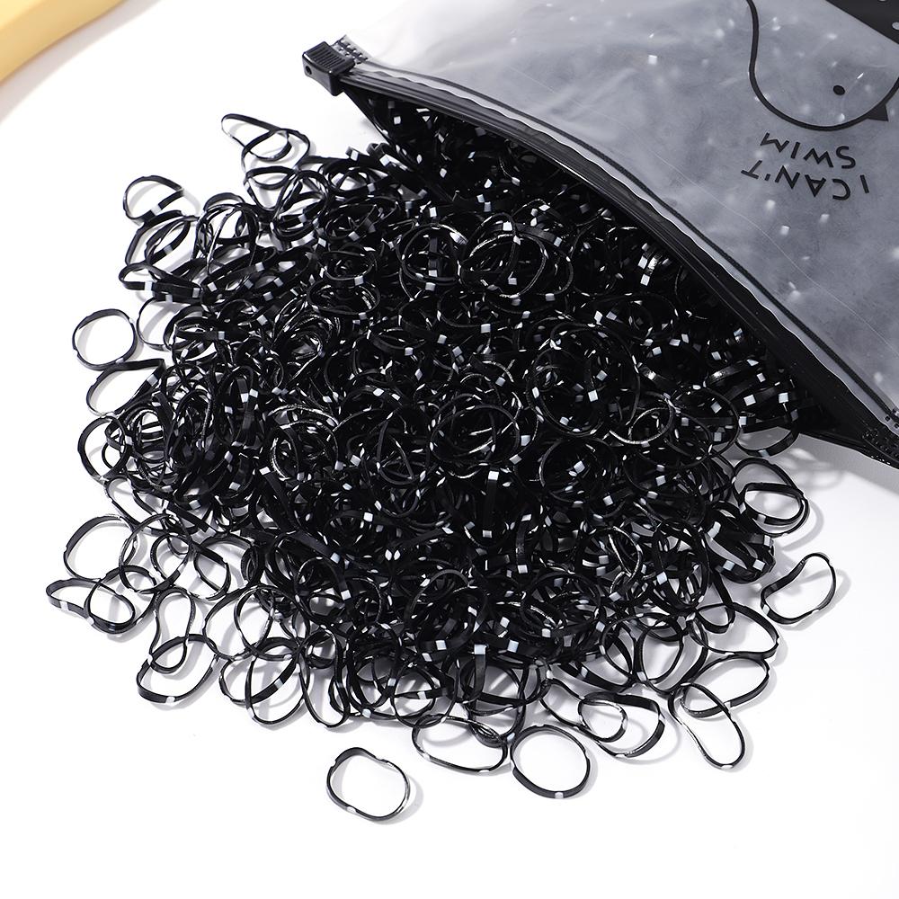 1000 Pcs/Pack Disposable Elastic Hair Bands Colorful Scrunchie Girls Rubber Band Ponytail Holder Kids Hair Accessories Hair Ties