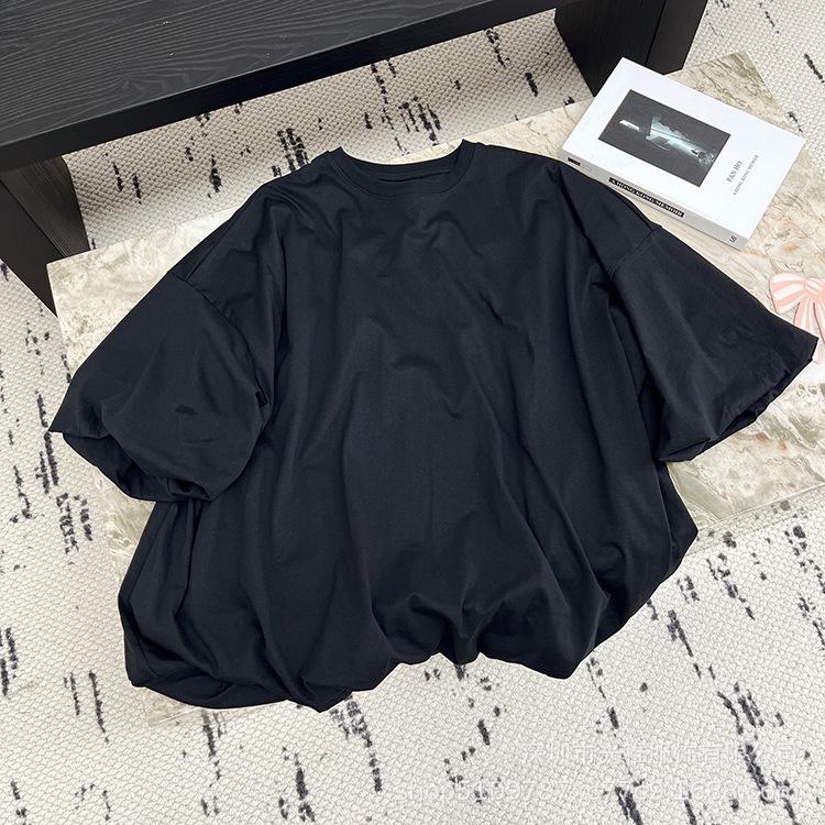 

Early Spring Double-Layer Embroidered Flower Bud Short-Sleeve T-Shirt Medium чёрный