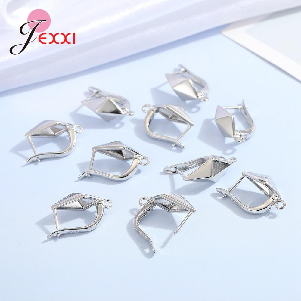 Fashion Simple Earring Findings Earrings Clasps Hooks Fittings DIY Jewelry Making 925 Sterling Silver Drop Earrings Accessories