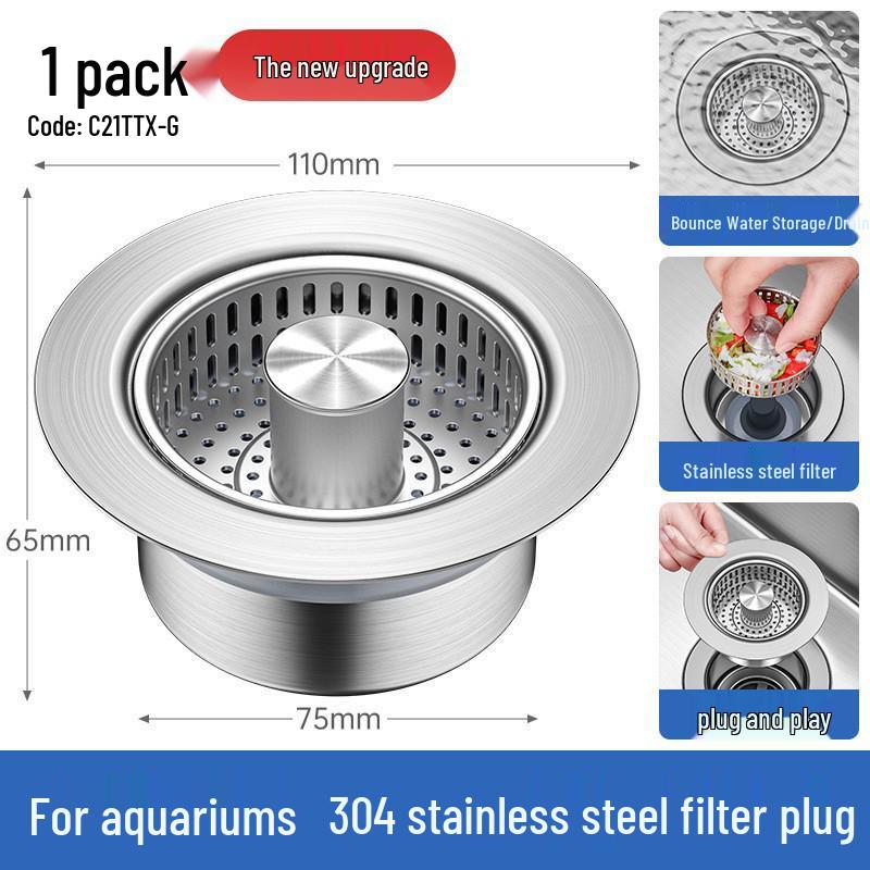 Push-Type Sink Leak Stopper: Universal Bounce Core Drainer & Deodorant Filter for Washbasins